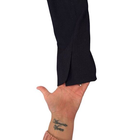 NWT NEW DKNY Navy Blue Women’s One Button Padded Shoulder Jacket Blazer Size 14 - Picture 7 of 10